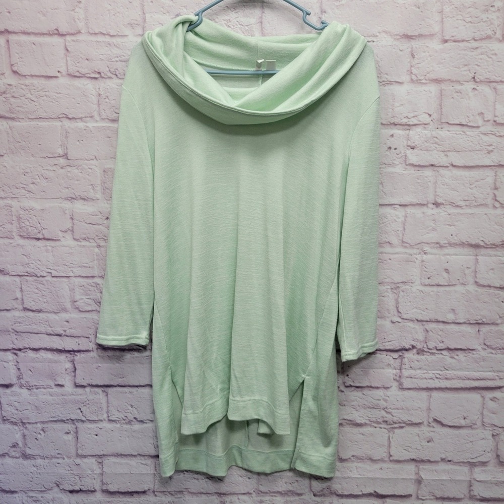 C Est 1946 Mint Green Cowl Neck Tunic Sweater Womens M‎ Softgirl Knit Lounge